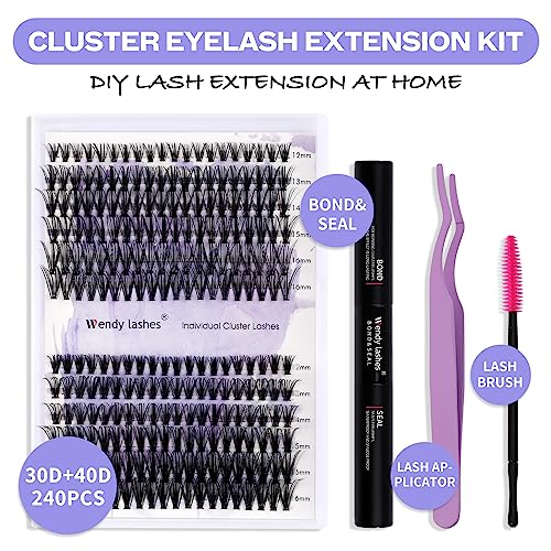 Lash Clusters Kit - DIY Eyelash Extensions with Bond & Tools