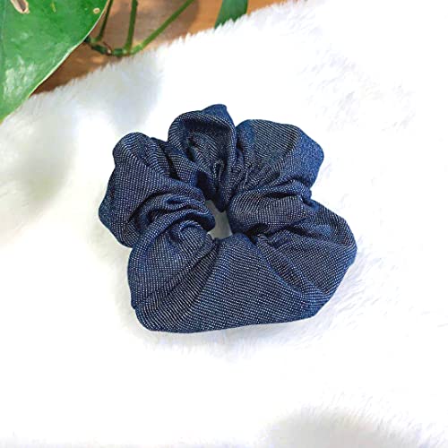 Denim Hair Scrunchies Tie Hair Ring Loop Rope Ponytail Holders Girls Hairband JW011 (3 Pcs)