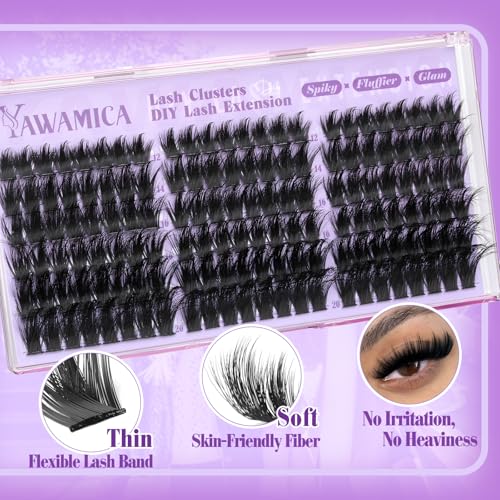 Spiky Manga Cluster Lashes 12-20mm 200D Volume D Curl