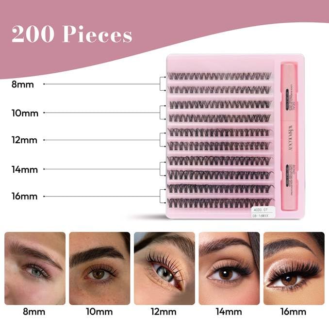 Wispology C Curl 40D Lash Clusters – Professional Eyelash Extensions
