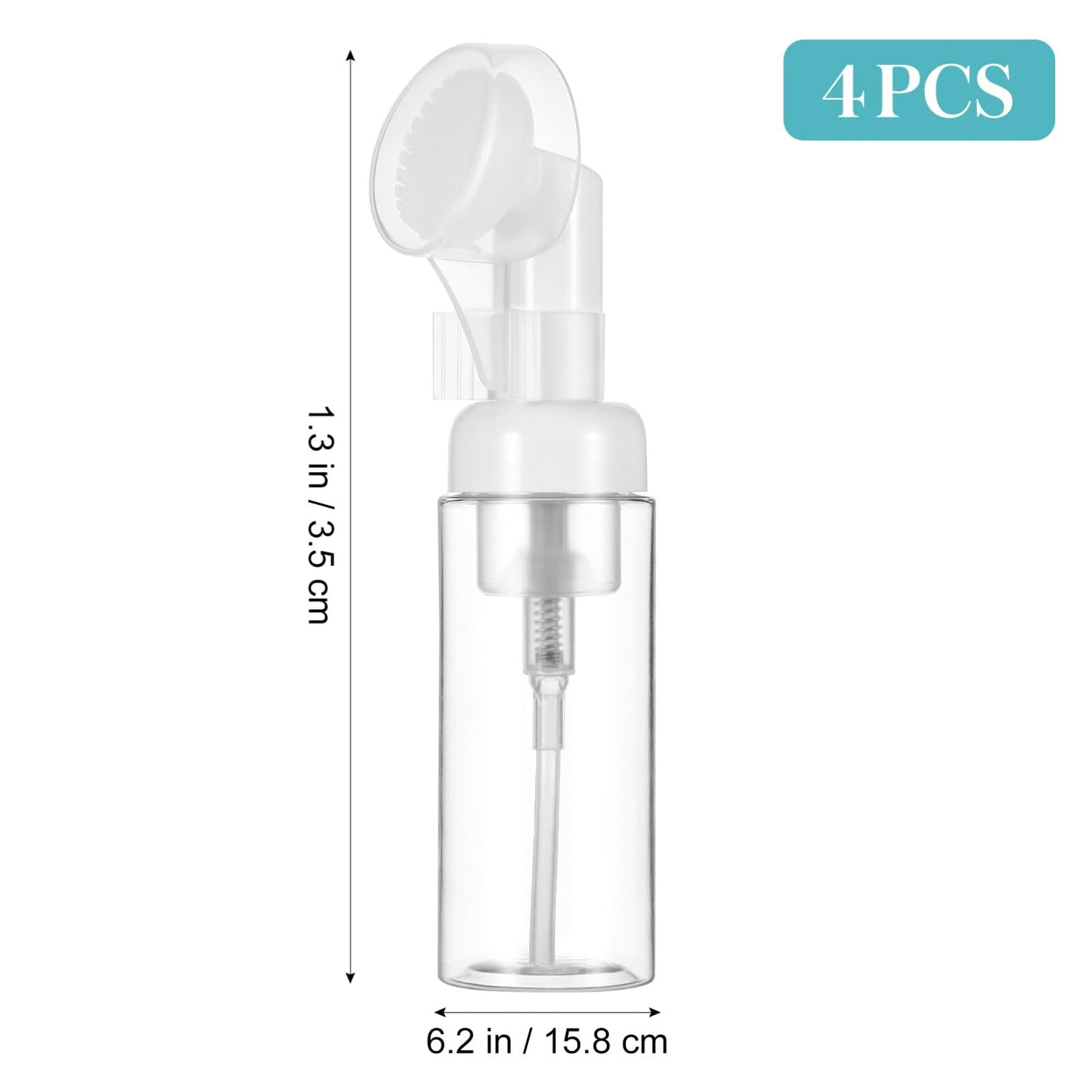 4pcs Foaming Soap Dispenser Small Facial Foaming Bottle Mini Mousse Foaming Soap Pump Container