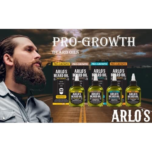 Arlo's Pro Growth Beard Oil - Bergamot Juniper 2.5 oz. - Promotes Beard Hair Growth