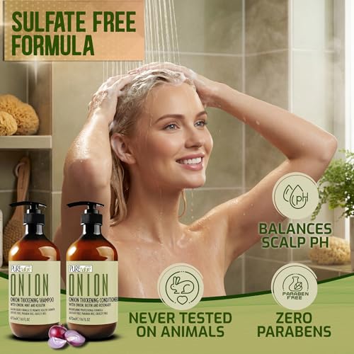 Onion Shampoo & Conditioner Set - Volume Boost for Thin Hair