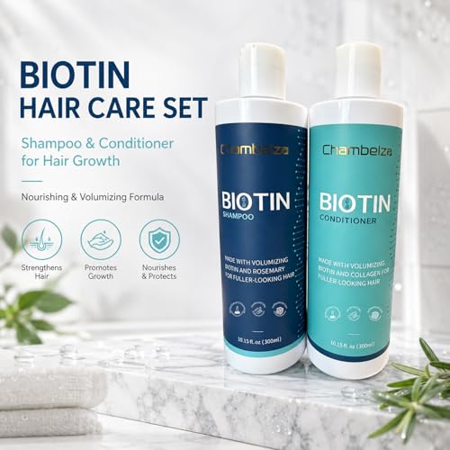 Biotin & Rosemary Shampoo Conditioner Set for Hair Loss