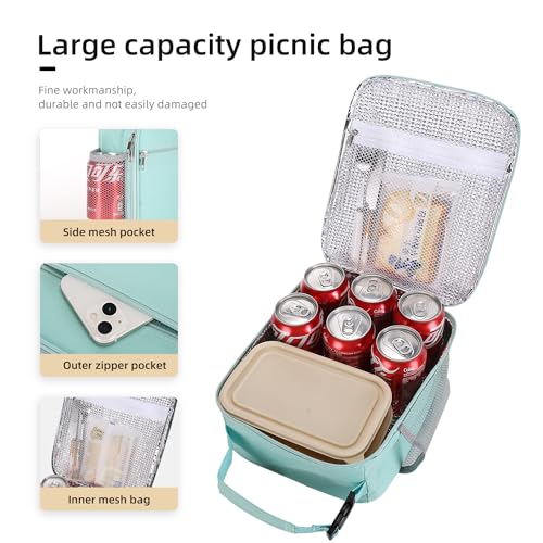 AYEANY Lunch box Lunch bag for men women Lunchbox Lunch bags Insulated Lunch bag Lunch box cooler (Light grey)