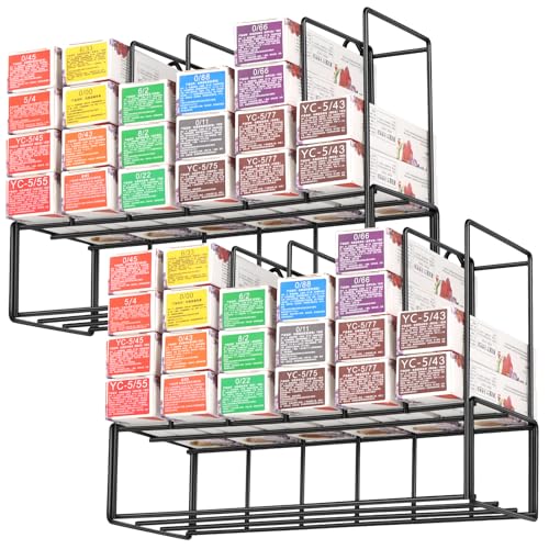 Meudid Hair Color Organizer Wall Rack - 2 Pack Salon Storage