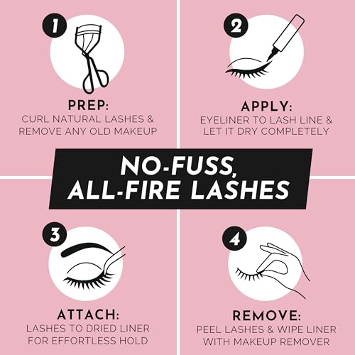 Luxillia 7-Piece Magnetic Eyelashes with Applicator & Magnetic Eyeliner Kit ? Reusable Natural Magnetic Lashes ? Easy Apply Lash Kit for Beginners ? Waterproof, Short & Dramatic Looks