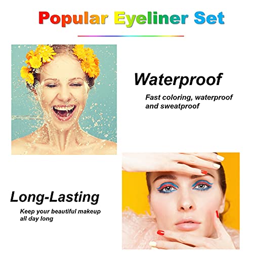 LemonSac 15-Color Eyeliner Pen Set – Pearl & Matte