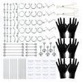 120PCS Professional Body Piercing Kit with Surgical Steel Jewelry