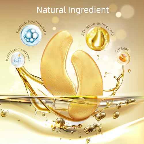 Under Eye Patches, 40 Pairs Eye Mask for Dark Circles, Puffy Eyes, Undereye Bags,Wrinkles,Eye Mask Patches with 24K Gold, Eye Treatment Skin Care for Men & Women Gift