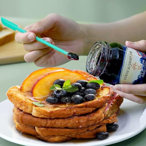 Silicone Spatula Set 6 Pcs with Mini Jar Scrapers for Food & Makeup
