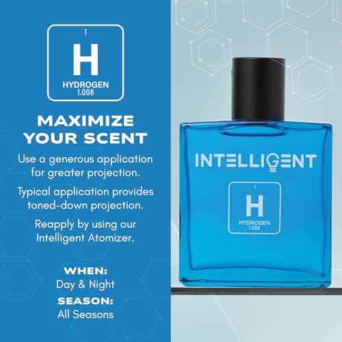 Intelligent Hydrogen Eau de Parfum | Cologne for Men | Fresh, Playful, and Elegant | 3.4 Fl Oz (100 mL)