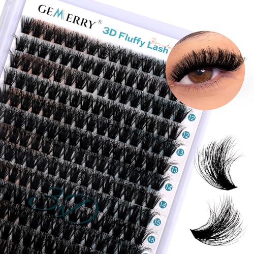 GEMERRY 3D Lash Clusters Fluffy Eyelash Extensions 100P
