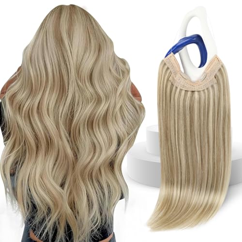 Sunny Hair Wire Extensions Real Human Hair 18" Golden Blonde