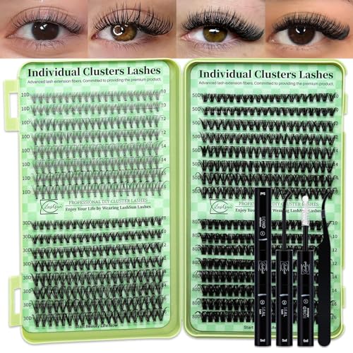 Wispy Lash Clusters Kit with Bond, Seal & Tweezers