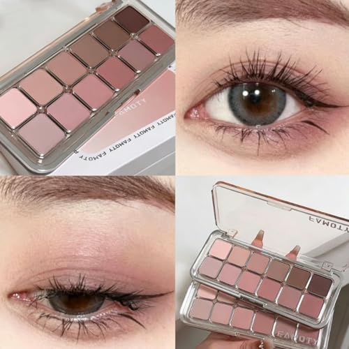 12-Color Eyeshadow Palette - Nude Matte & Satin Finish