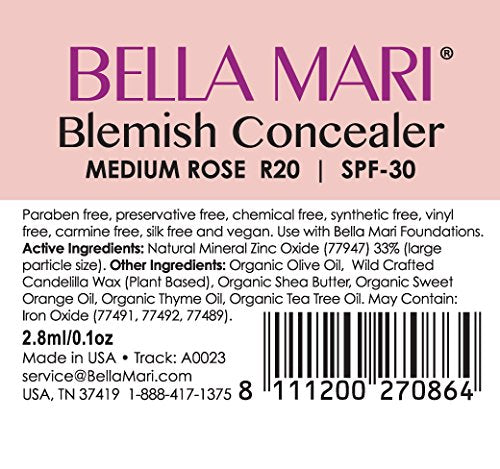 Natural Blemish Concealer Stick - Medium Rose R20 | Organic