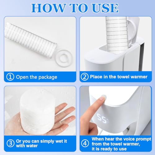 AICARGER Towel Warmer Refills, 60 Compressed Face Towels