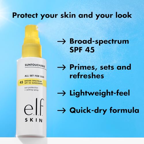 e.l.f. All Set For Sun SPF 45 Setting Spray with Sunscreen