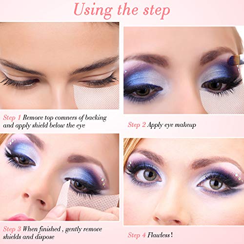 600 Eyeshadow Pad Shields White Half Moon Stencils