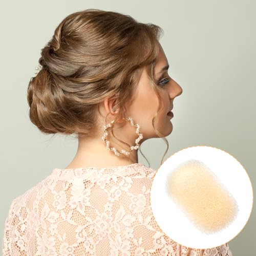 2Pc Beige Hair Bump Sponges for Volume & Updos