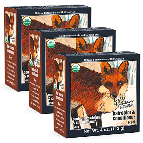 Light Mountain Henna Hair Color Red - Organic, Chemical-Free, 4oz