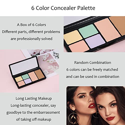 6-In-1 Concealer Contour Palette with Brush Set