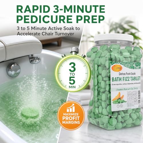 SPA REDI Detox Foot Soak Fizz Tablets, 950 Count