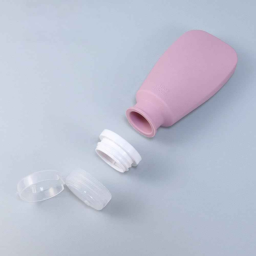 ForSewian Silicone Travel Bottles for Toiletries, TSA Approved Travel Containers 4 Pack of Leak Proof Refillable Accessories