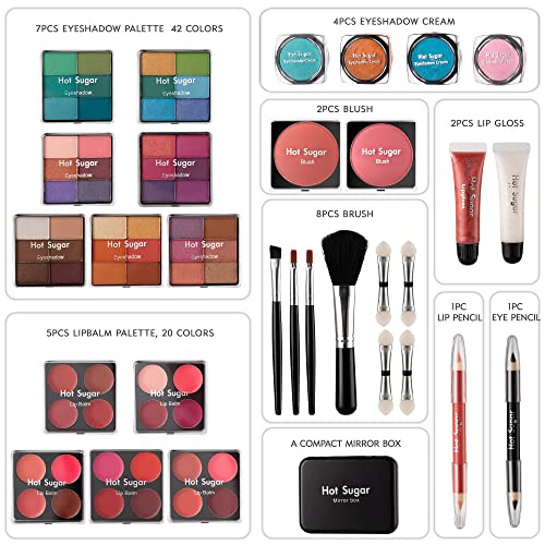 Hot Sugar Makeup Kit - 46 Eyeshadow Beginner Set with Case