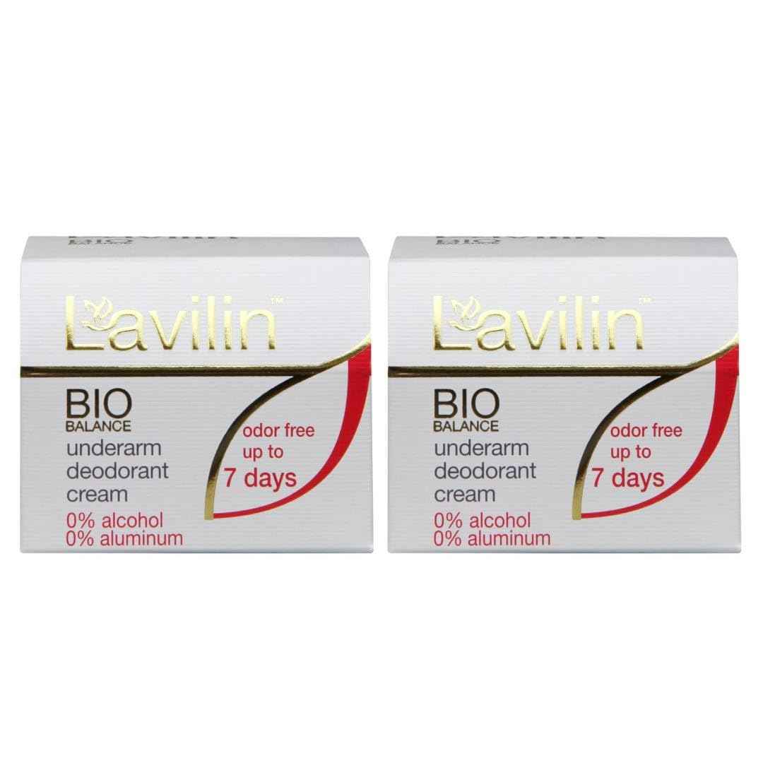 Lavilin Bio Balance Underarm Deodorant Cream, Up to 7 Days Odor Free (2 Pack)
