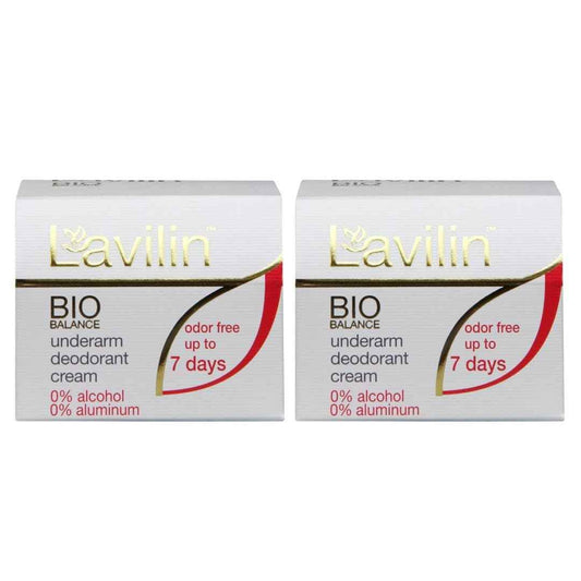 Lavilin Bio Balance Underarm Deodorant Cream, Up to 7 Days Odor Free (2 Pack)