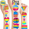 106 PCS Pansexual Rainbow Pride Temporary Tattoos
