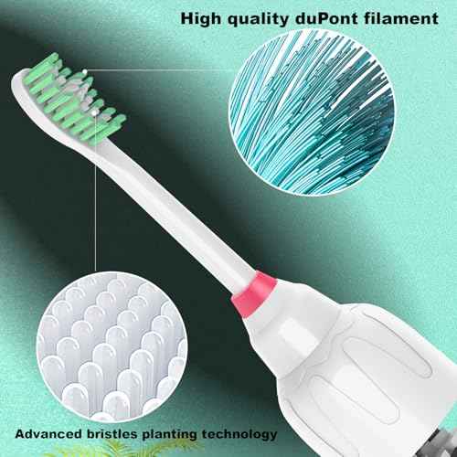Replacement Toothbrush Heads for Philips Sonicare E Series, Compatible with Sonicare Essence Elite Advance CleanCare Screw-on Electric Toothbrush HX7022/66 HX7023/64, HX7023/30, 4 Pack
