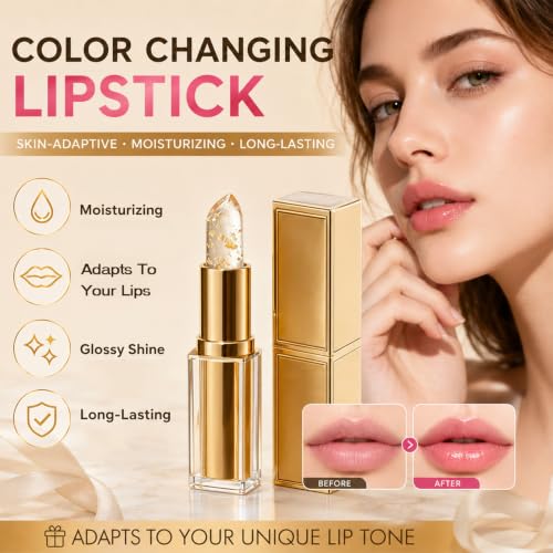 pH Color-Changing Lipstick - Jojoba Oil & Shea Butter (2 Pack)
