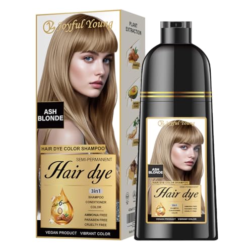 Ash Blonde Hair Dye Shampoo 3-in-1 Gray Coverage