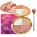 Multifunctional Eye & Cheek Palette with Blush Brush – Long-Lasting Makeup Set