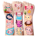 Temporary Tattoo Stickers ? 8 Sets / 100 PCS Waterproof Body Art Decals for Parties & Events (Axolotl)