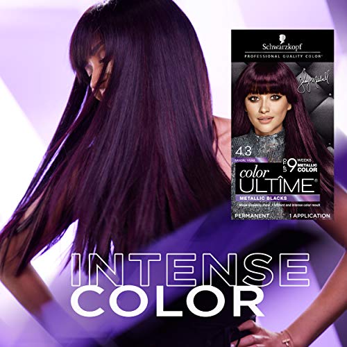 Schwarzkopf Color Ultime Metallic Permanent Hair Color Cream, 4.3 Metallic Violet.