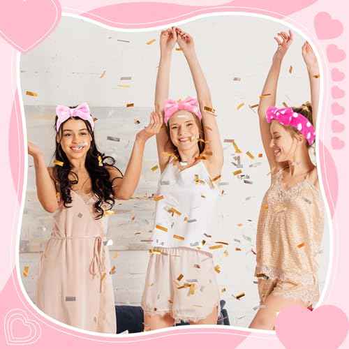 Casoty 10 Pcs Skincare Headbands - Soft Coral Fleece Spa & Yoga Face Washing Bow Headbands