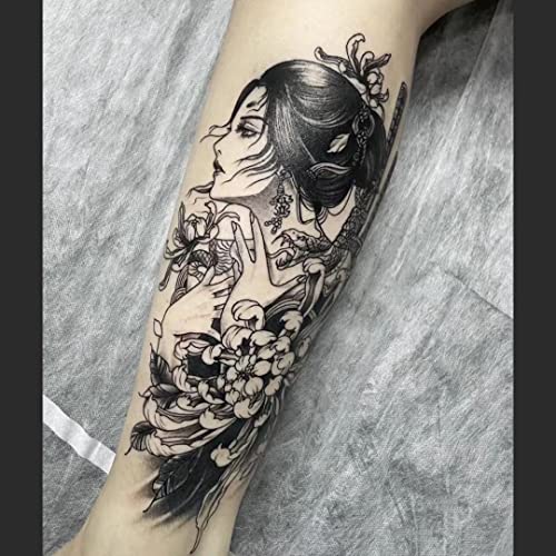 Waterproof Temporary Tattoo Stickers - 6 Sheets Japanese Designs
