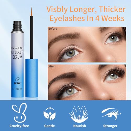 Lash Serum - Eyelash Growth Serum with Advanced Formula to Boost Longer, Thicker Fuller Looking Lashes Nourishing Lash For Eyelash Growth Vegan & Cruelty-Free for Sensitive Eyes 4ml