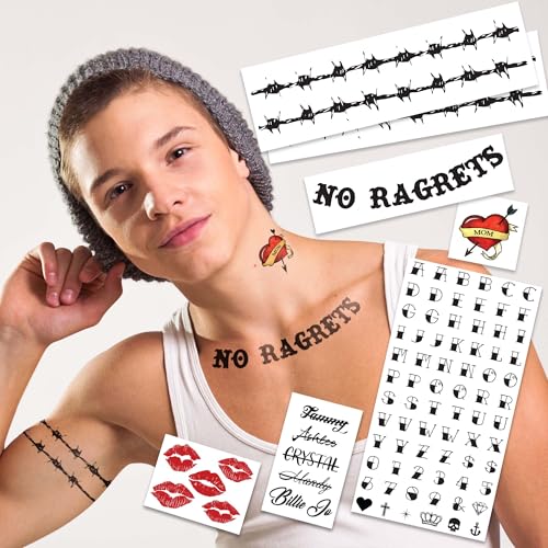 White Trash Temporary Tattoos for Halloween Costume