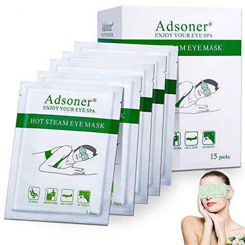 Steam Eye Mask, 15 Packs Self-Heating Spa Mask Lavender, for Dry Eyes & Relaxation