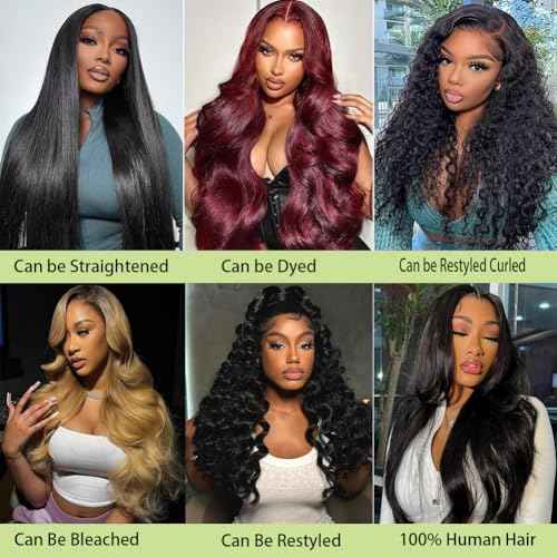 Human Hair Bundles 18 20 22 24 Inch 12A Body Wave 100% Unprocessed Brazilian Virgin Hair Extensions 4 Bundles Human Hair Natural Black Bundles Human Hair Weave for Women