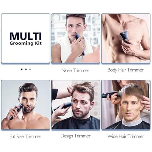 Hatteker Mens Beard Trimmer Grooming kit Hair Trimmer Mustache Trimmer Body Groomer for Nose Ear Facial Hair Cordless Waterproof 5 in 1