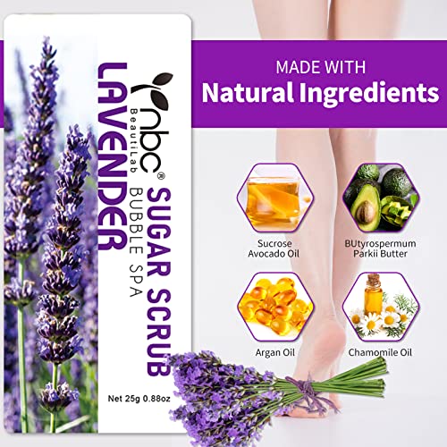 Lavender Foot Exfoliating Sugar Scrub - Dead Skin Remover (16 Packs)