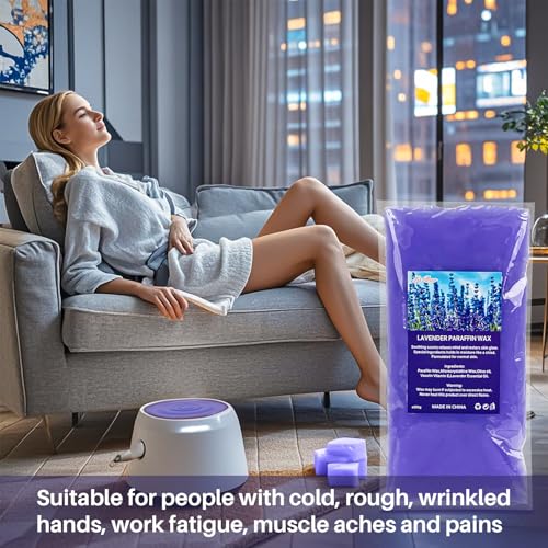 MAQIHAN Lavender Paraffin Wax Refills for Hand & Foot Spa - 2 Pack
