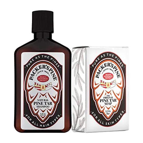 Packer's Pine Soap and Shampoo Bundle - All Natural Pine Soap Bar with No Harsh Chemicals