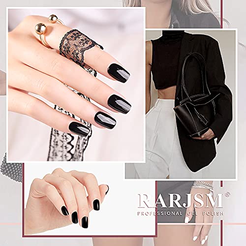 RARJSM Gel Polish 15ml Pure Black – RAR31 Variation, High Gloss Long Lasting UV/LED